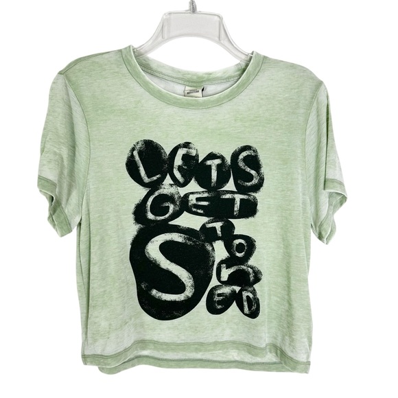 Urban Outfitters Lets Get Stoned Baby T Shirt Green Size XL - Picture 6 of 11